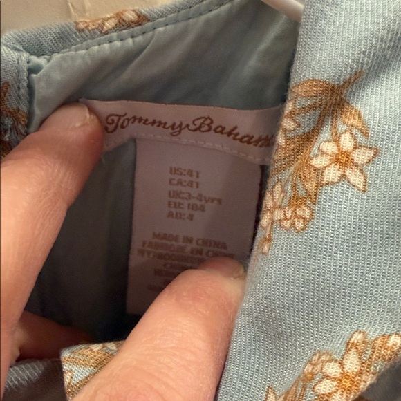 Tommy Bahama Elegant Light Blue Dress with Floral Accents Toddler 4T - Picture 7 of 11